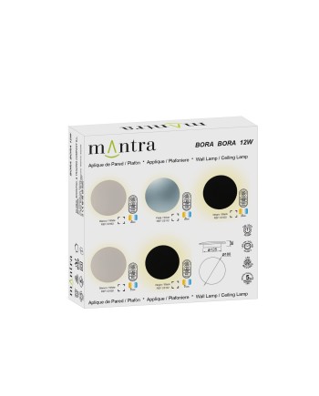 BORA BORA * APLIQUE LED REDONDO BLANCO - 12W 2700K